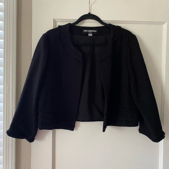 Karl Lagerfeld Paris Women’s Tweed Jacket - Picture 3 of 5